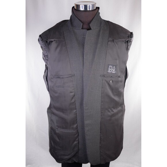 Jos A Bank Traveler's Sport Coat Blazer Jacket Mens 48L Olive 2 Buttons Wool EUC - Picture 9 of 13